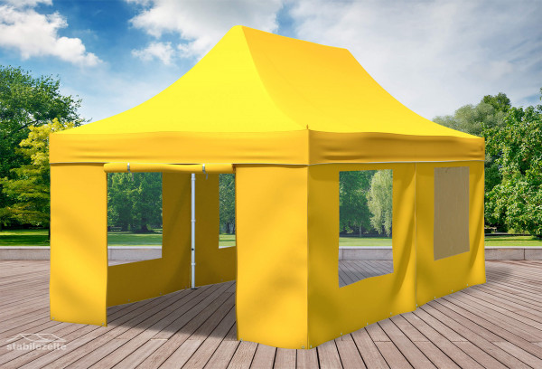 3x6 m Faltpavillon, gelb