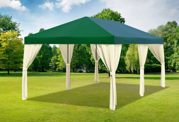 3x6 m Pavillon, Premium PVC Sahara grün