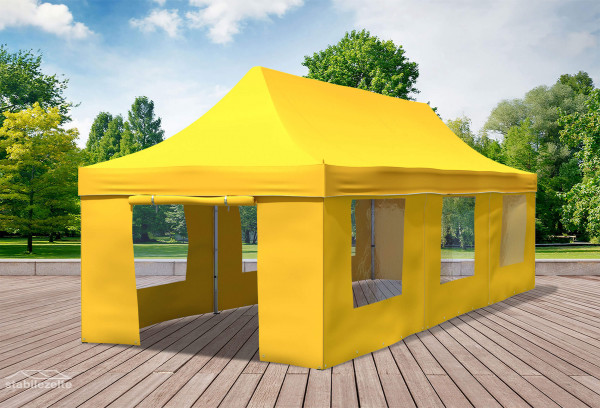 3x9 m Faltpavillon, gelb