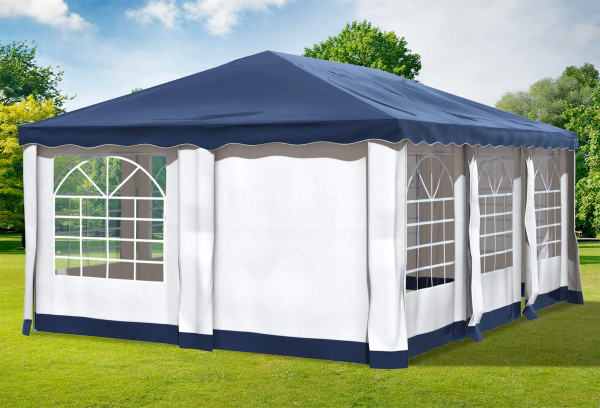 4x6 m Pavillon, Premium PVC Deluxe blau