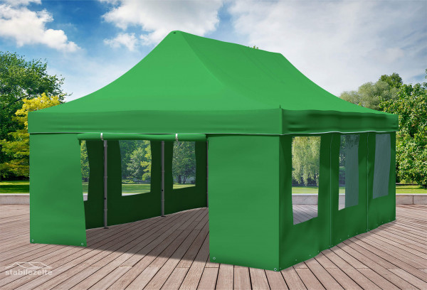 4x6 m Faltpavillon, grün